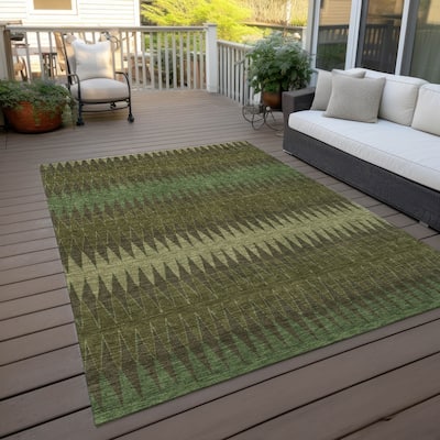 Machine Washable Indoor/ Outdoor Chantille Contemporary Rug