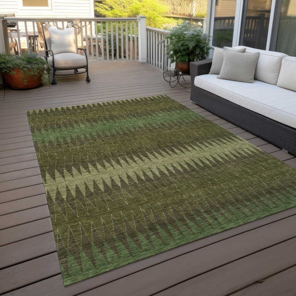 Machine Washable Indoor/ Outdoor Chantille Contemporary Rug
