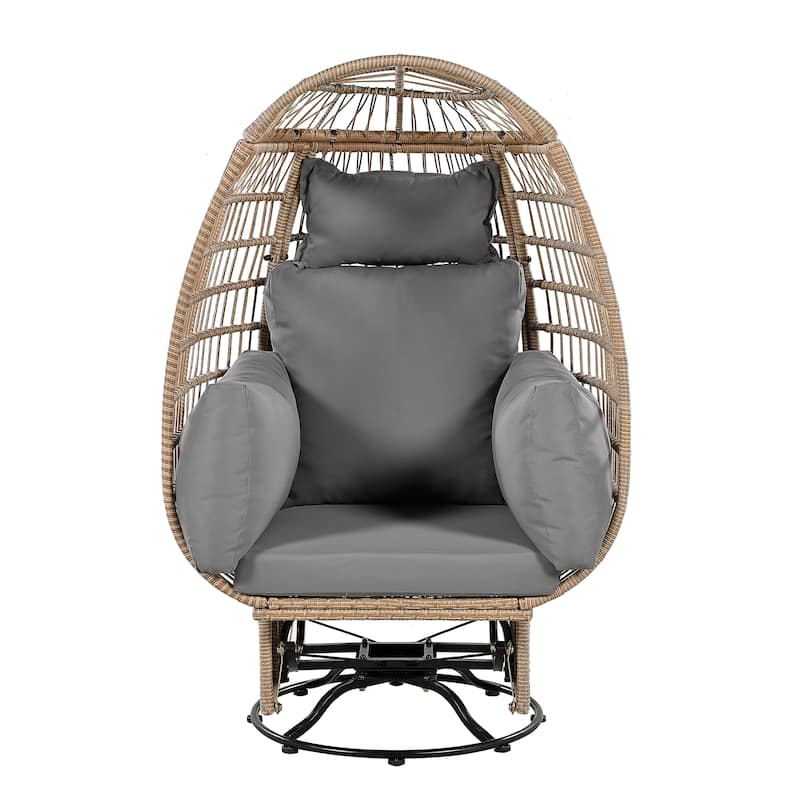 Outdoor Swivel Chair with Cushions