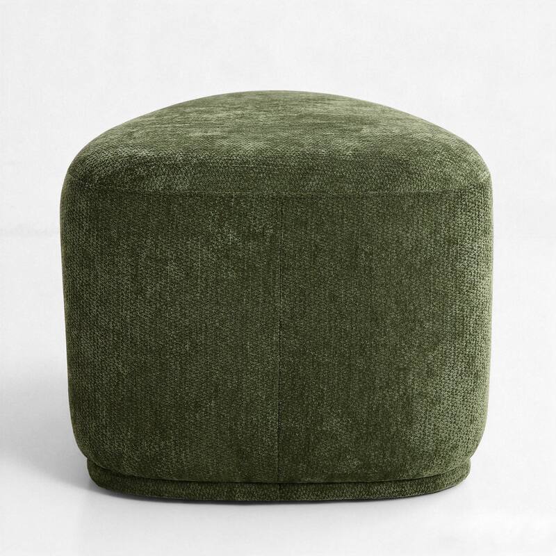 Bonnie 26"/43" W Chenille Small/ Oversized Triangular Cheese Ottoman