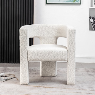 KINWELL 28" Wide Boucle Upholstered Square Armchair