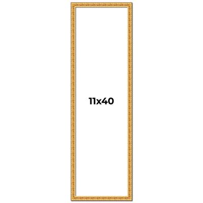 11x40 Frame Gold Real Wood Picture Frame Width 1 inches | Interior