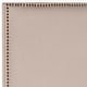 preview thumbnail 3 of 2, SAFAVIEH Sydney Taupe Linen Upholstered Headboard -Brass Nailhead (Twin)