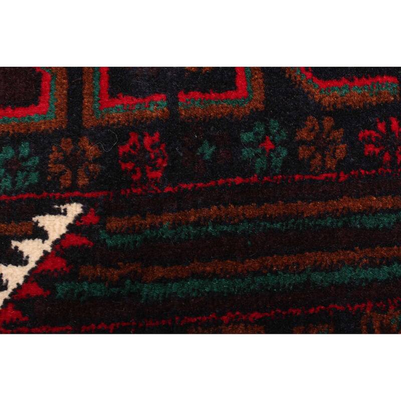 ECARPETGALLERY Hand-knotted Teimani Dark Navy Wool Rug - 3'7 x 6'7