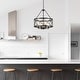 preview thumbnail 26 of 34, 4-Light Circle Hanging Candlestick Linear Foyer Chandelier Lighting Fixture for Dining Room Kitchen Island
