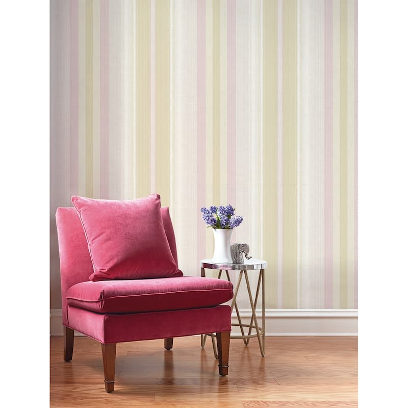 Seabrook Designs Pinnok Stripe Unpasted Wallpaper