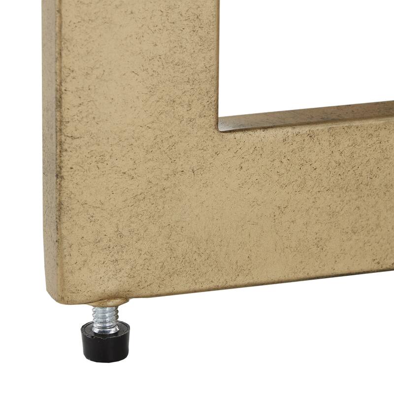 Cheyenne Black and Gold Metal Base Sofa Table by iNSPIRE Q Modern