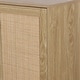 preview thumbnail 11 of 19, Anmytek Modern 2-Door Rattan Buffet Sideboard Kitchen Storage Cabinet for Living Room
