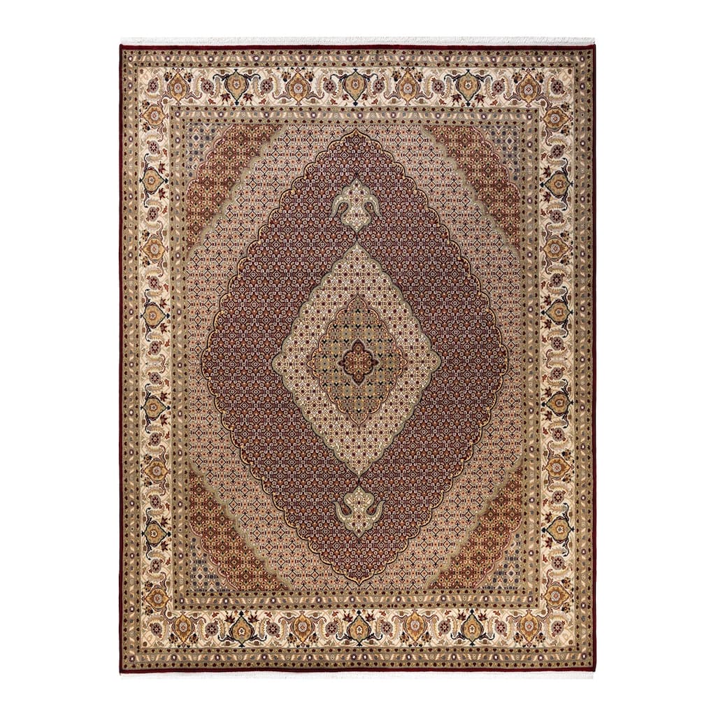 Overton Hand Knotted Wool Vintage Inspired Traditional Mogul Red Area Rug - 8 x 10