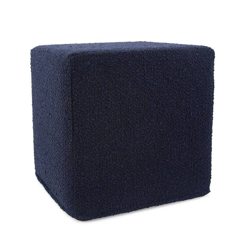 Allan Andrews No Tip Short Block Ottoman with Cover, Barbet Collection - Royal