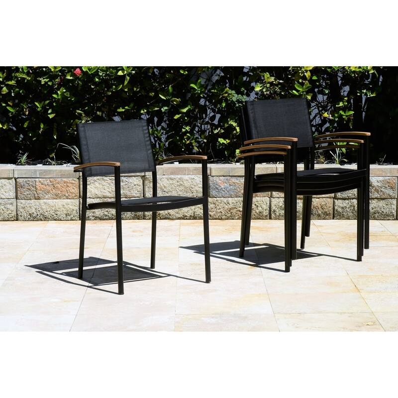 Amazonia Juliette 7-Piece Teak Finish Patio Dining set