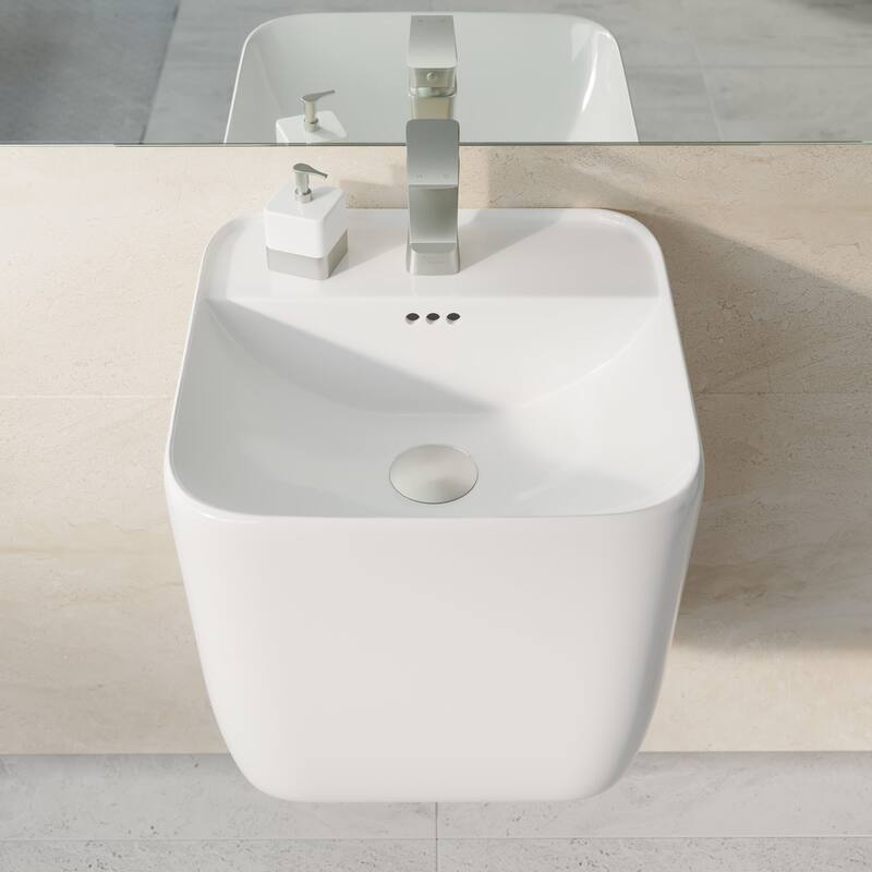 Swiss Madison SM-WS341 Carre 18" Rectangular Ceramic Wall Mounted