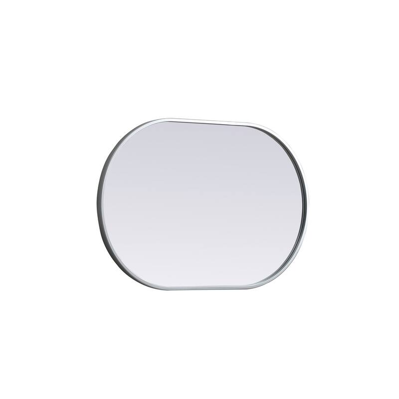Indigo Home Metal Frame Oval Mirror 20x30 Inch