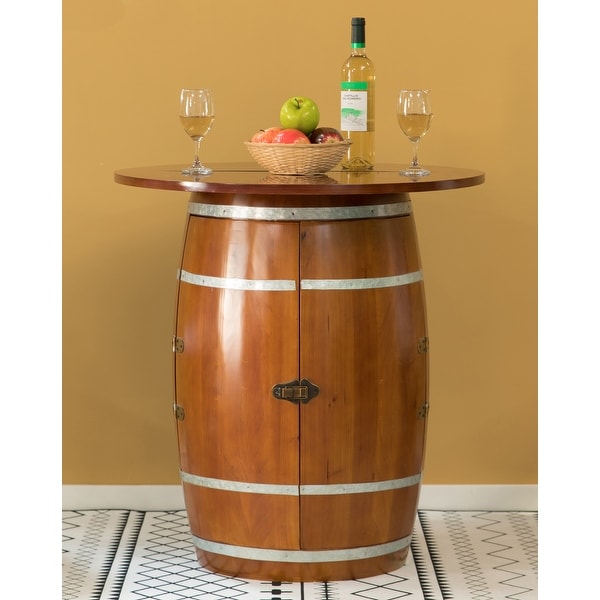 Wine barrel bar cabinet outlet