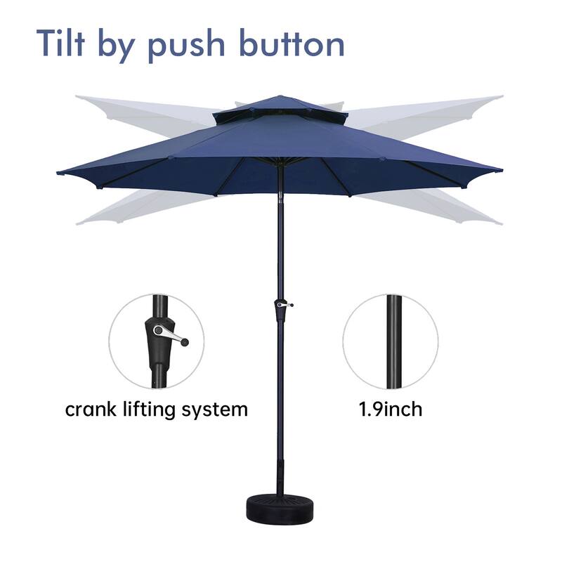 Ainfox Patio Umbrella Without Base for Garden Patio