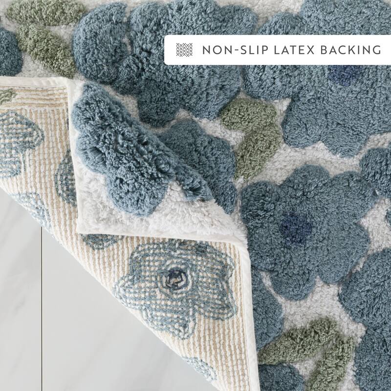 Becky Cameron 100% Cotton Floral Patterned Bath Mat