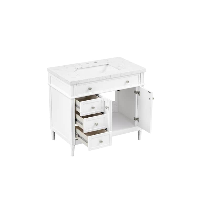 37'' Orinda Bathroom Vanity with Engineered Stone Top