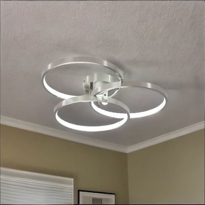 3 Ring Design Semi-flush Mount Ceiling Lamp
