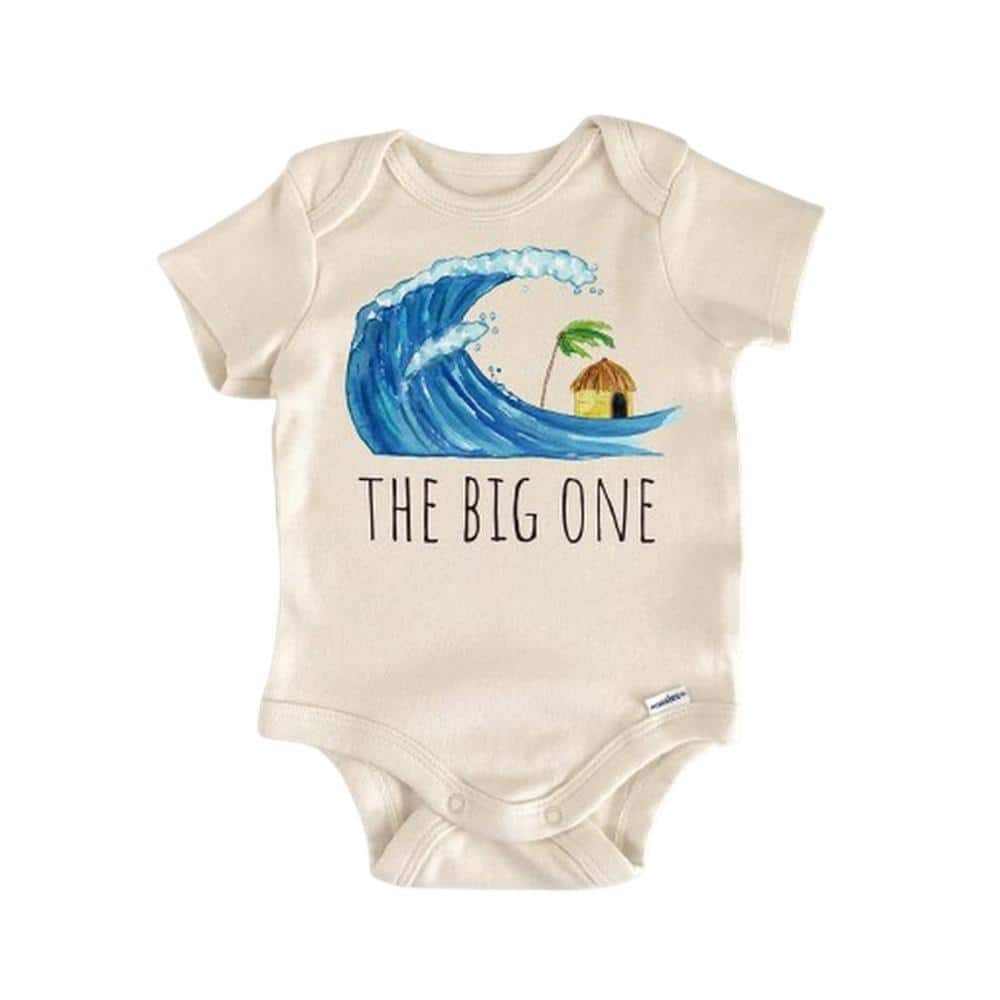 Big One Wave Birthday - Baby Boy Girl Clothes Infant Bodysuit Funny Cute Newborn