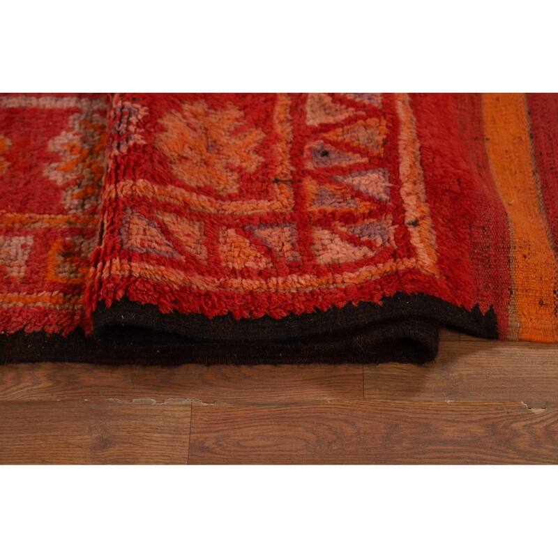 Tribal Moroccan Oriental Runner Rug Handmade Wool Carpet - 5'11"x 17'8"