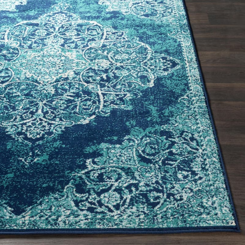 Livabliss Paramount Traditional Teal Area Rug