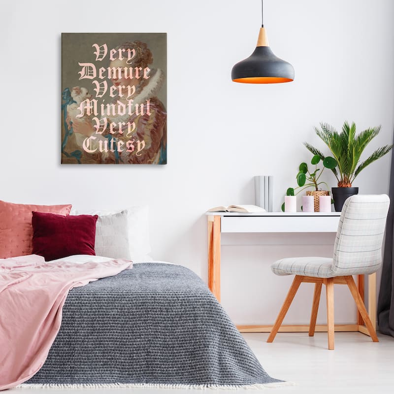 Stupell Vintage Demure & Mindful Canvas Wall Art Design By Lil' Rue