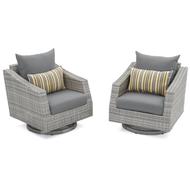 Cannes 6 Piece Sunbrella Outdoor Patio Love & Motion Club Seating Set