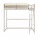 preview thumbnail 3 of 1, Little Seeds Monarch Hill Haven Metal Loft Bed Twin - White