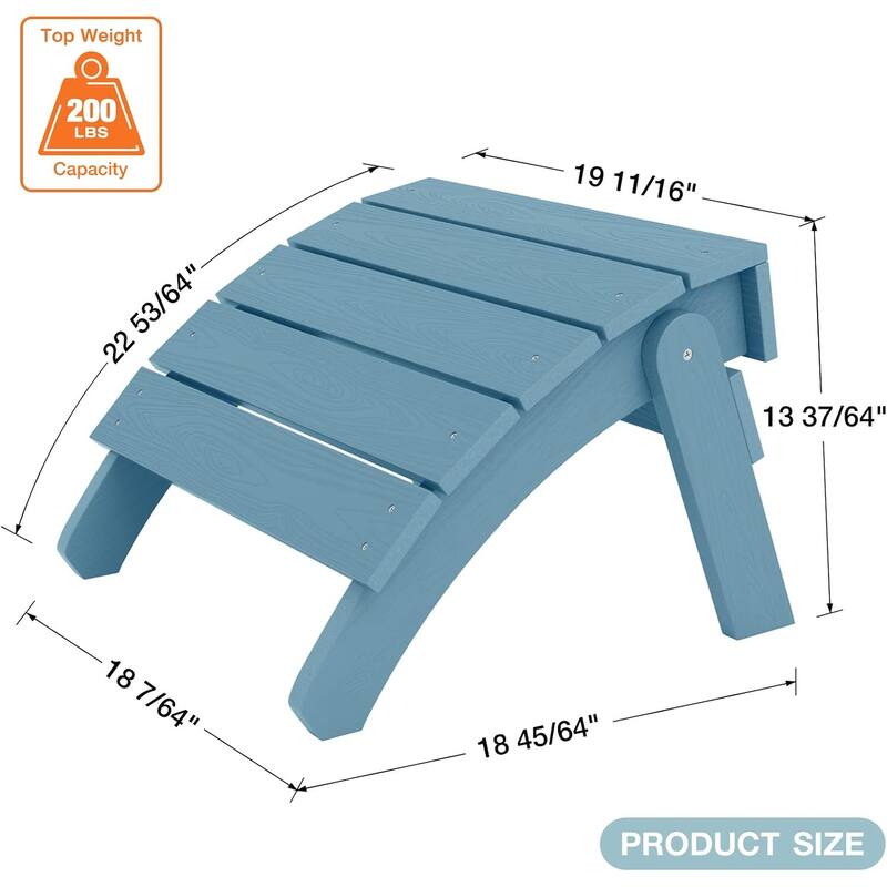 WINSOON Adirondack Ottoman,Folding Adirondack Foot Rest
