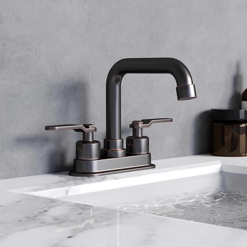 4 in. Centerset 2-Handle High-Arc Bathroom Faucet