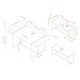 preview thumbnail 8 of 12, Middlebrook Designs Urban 3-Piece Metal and Wood Dining Set
