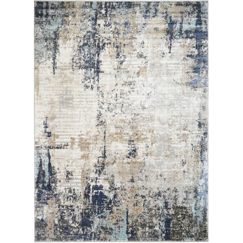Firenze Stellar Ivory Modern Abstract Area Rug - 5'3"x7'3"