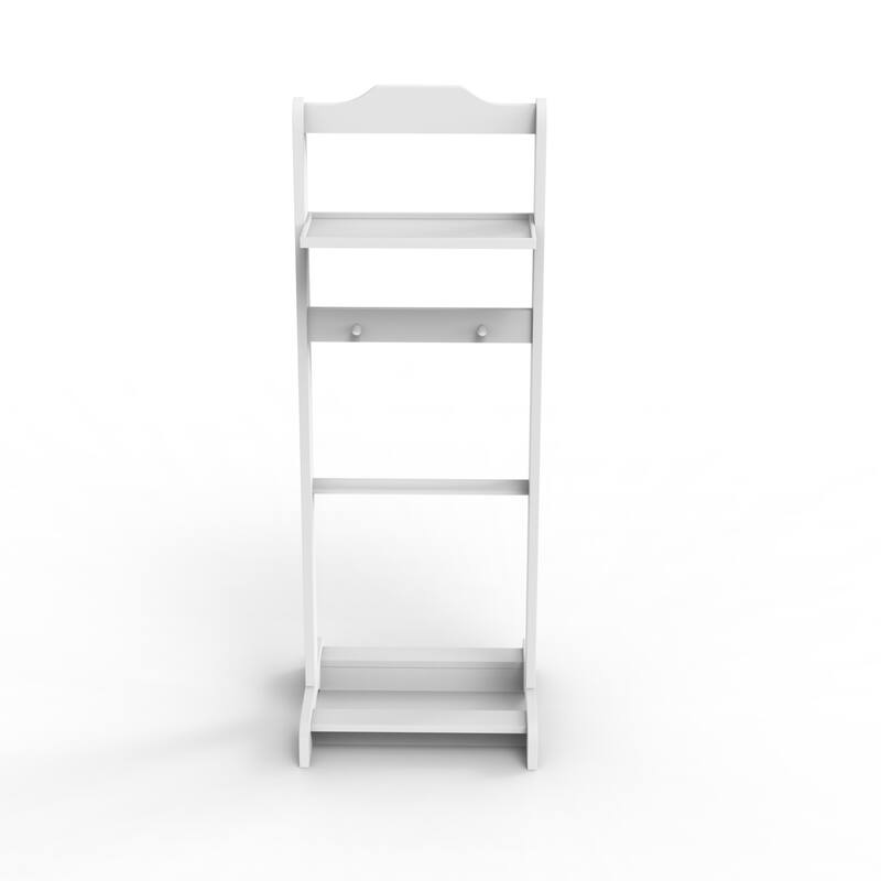 Modern Simple Coat Rack, Portable Storage Rack, White Finish, Stable and Sturdy, for Hallway, Living Room