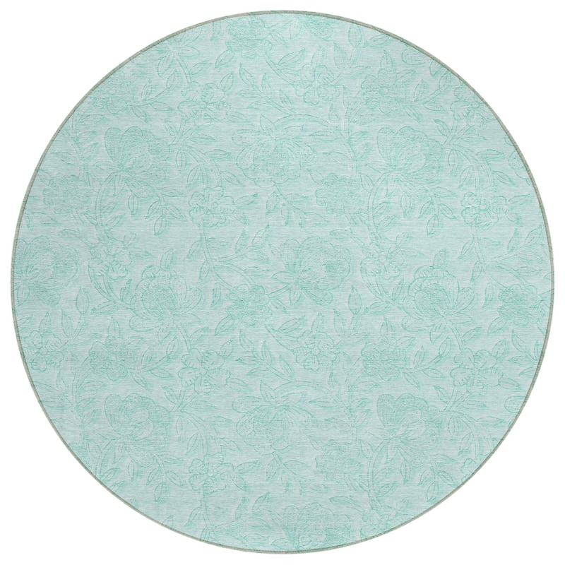 HomeRoots Floral Transitional Rectangle Outdoor Rug