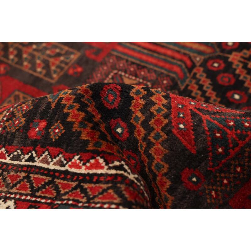 ECARPETGALLERY Hand-knotted Authentic Turkish Black Wool Rug - 3'5 x 7'3