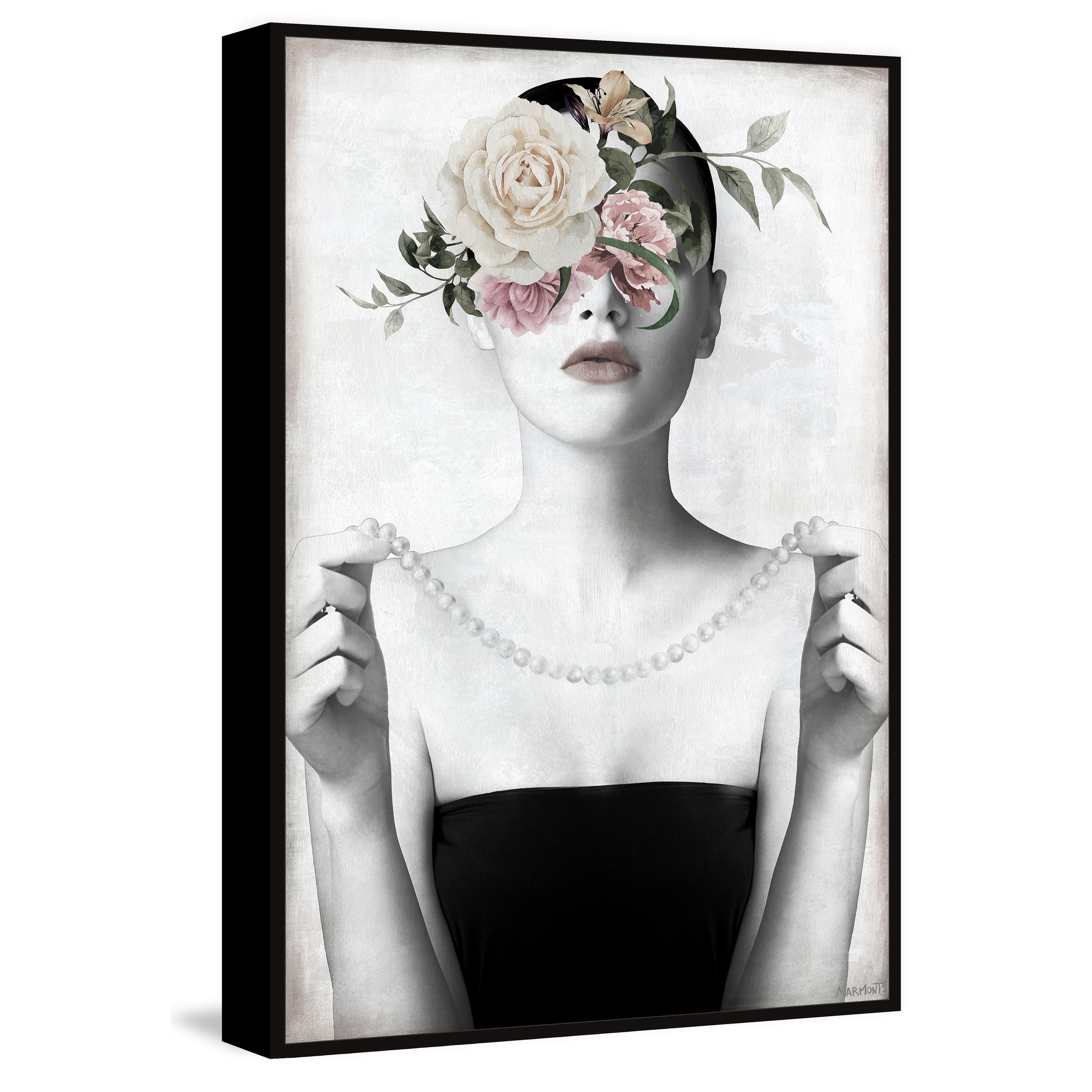 Wear My Pearls' Floater Framed Painting Print on Canvas - On Sale - Bed  Bath & Beyond - 35908894