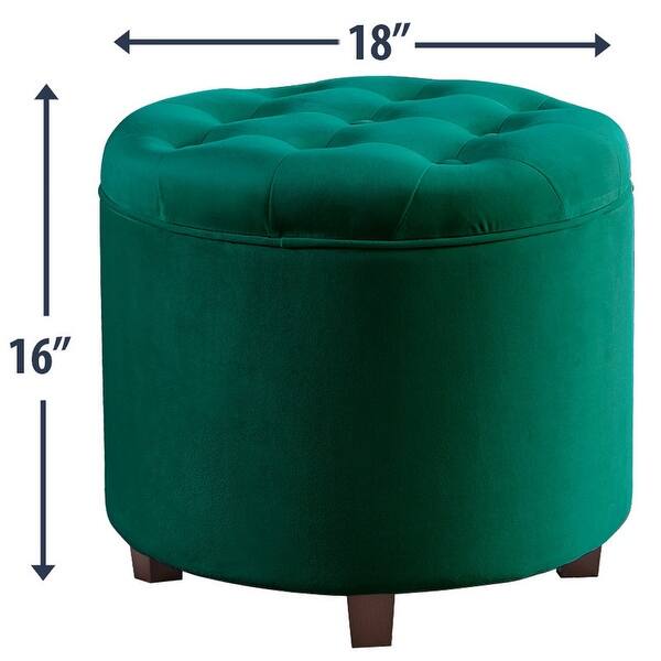 Donovan Tufted Round Storage Ottoman Bed Bath & Beyond 31797107