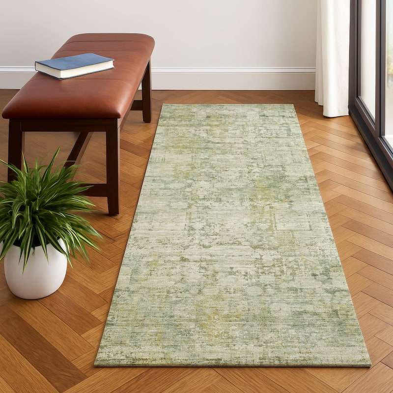 Premium Washable Super Soft Traditional Vintage Mayfield Rug - Beige - 2'3" x 7'6"