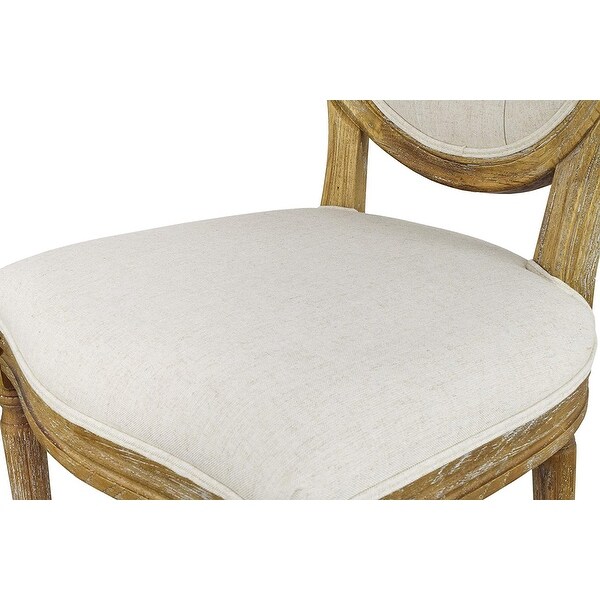 Vintage french round cane on sale back fabric side chair