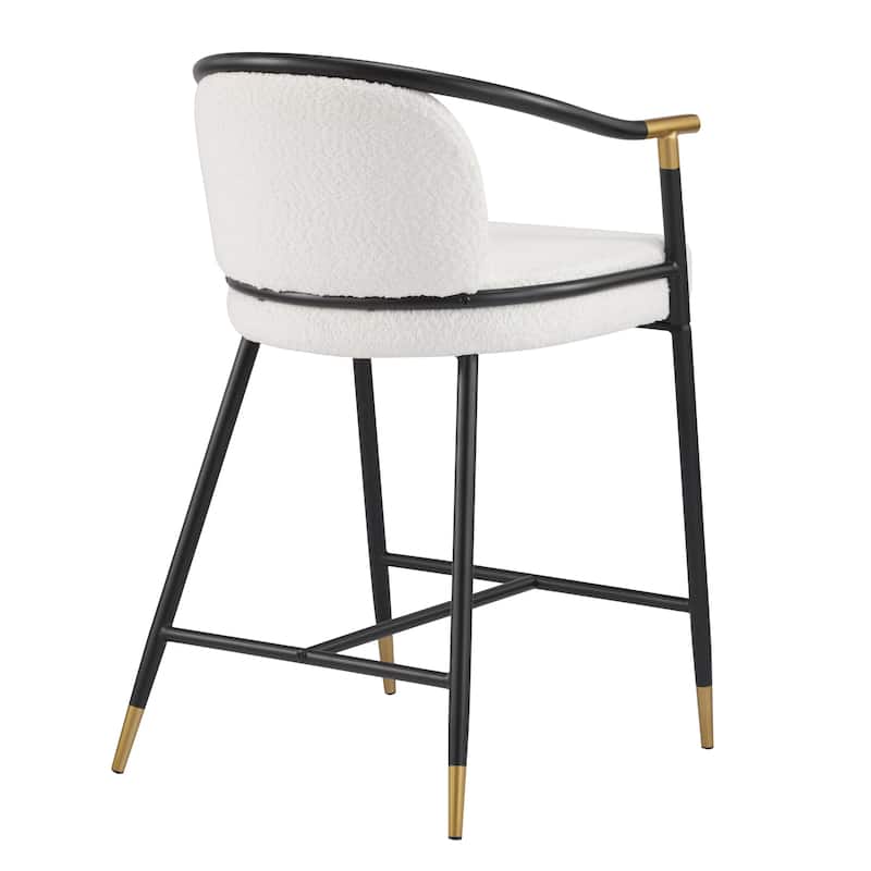 Set of 2 26" H Upholstered Counter Stool with Metal Frame