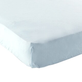 Luvable Friends Baby Boy Fitted Portable Crib Sheet, Blue, One Size - Blue - One Size