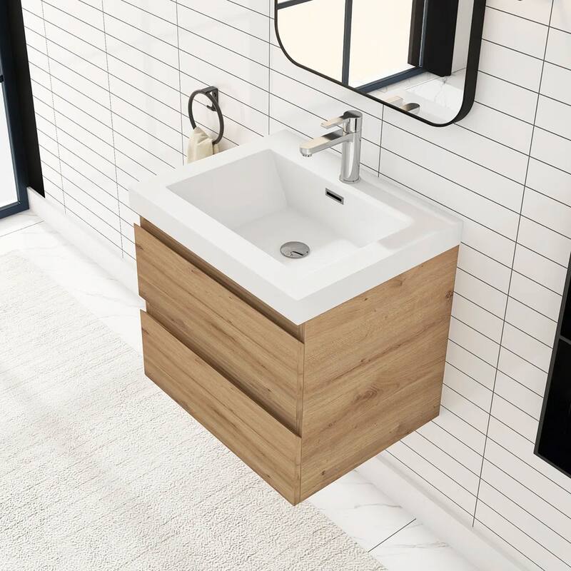 Floating Bathroom Vanity with Resin Top