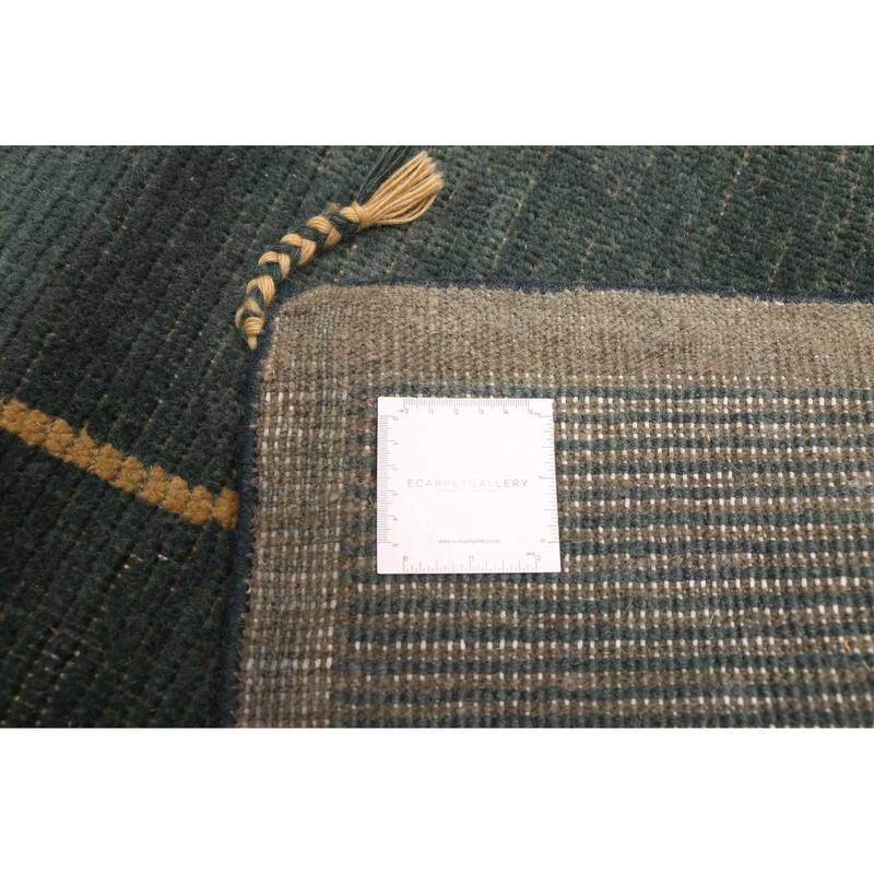 ECARPETGALLERY Hand-knotted Pak Finest Marrakesh Dark Green Wool Rug - 9'3 x 12'1