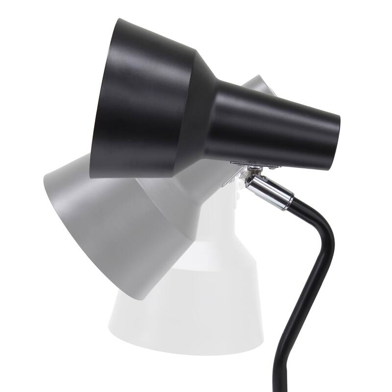 Gooseneck Desk Lamp with Cone Shade - 15.25" - Black