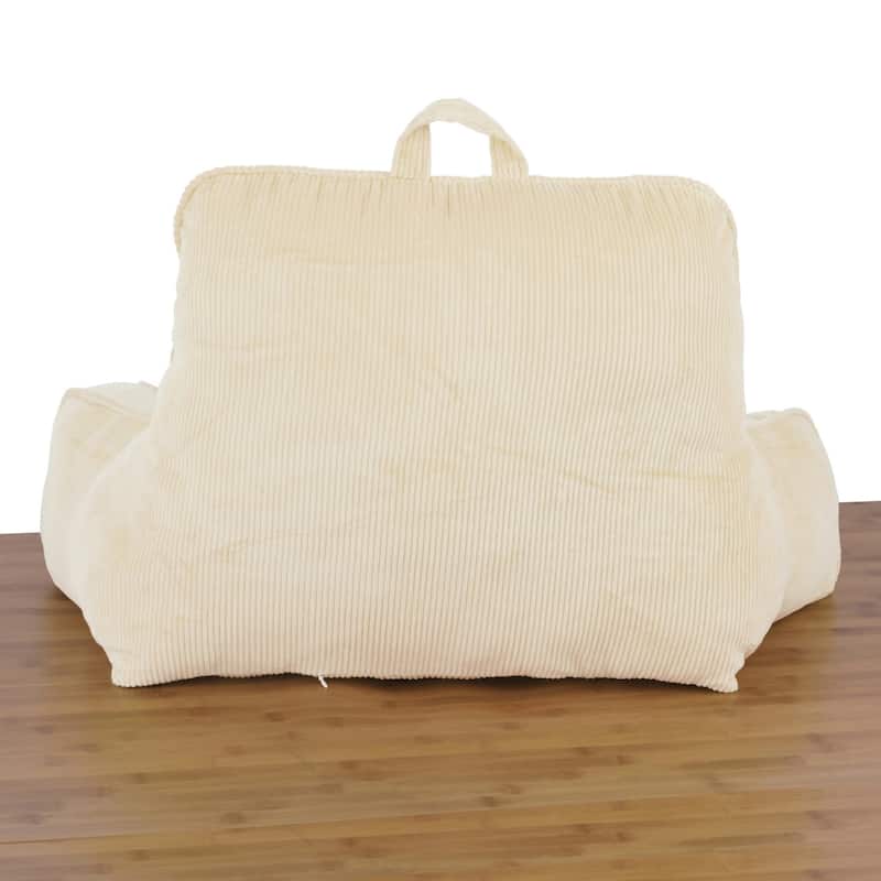 Cotton Corduroy Lounger Bed Rest Pillow Adjustable DIY Filling