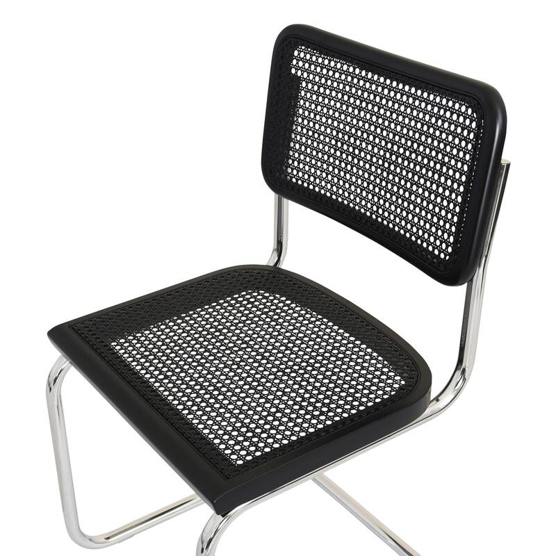 Breuer Chair Company Marcel Breuer Cesca Cane Cantilever Side Chair w/ Chrome Steel Frame (Various Wood & Cane Colors)