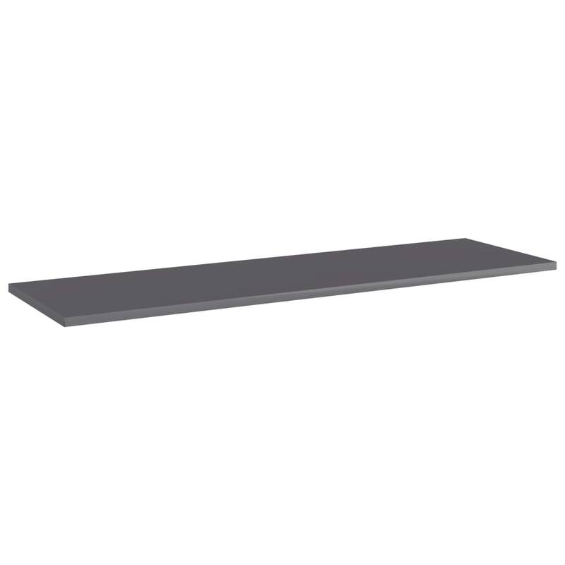 vidaXL Bookshelf Boards 4 pcs High Gloss Gray 39.4"x11.8"x0.6" Chipboard