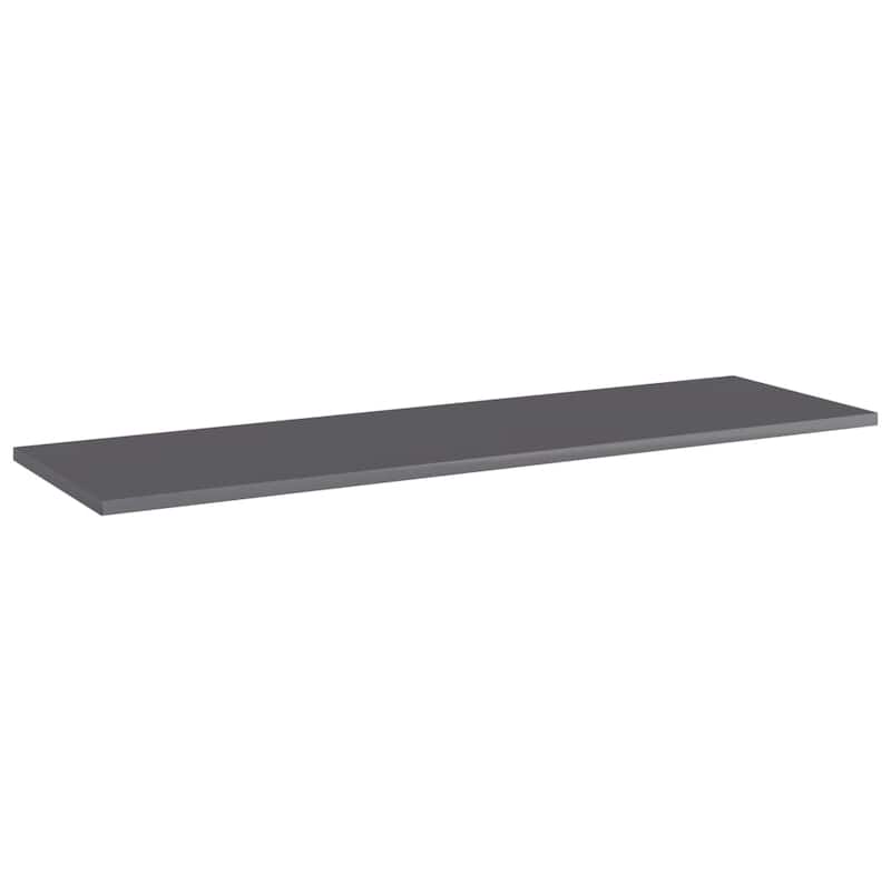 vidaXL Bookshelf Boards 8 pcs High Gloss Gray 39.4"x11.8"x0.6" Chipboard