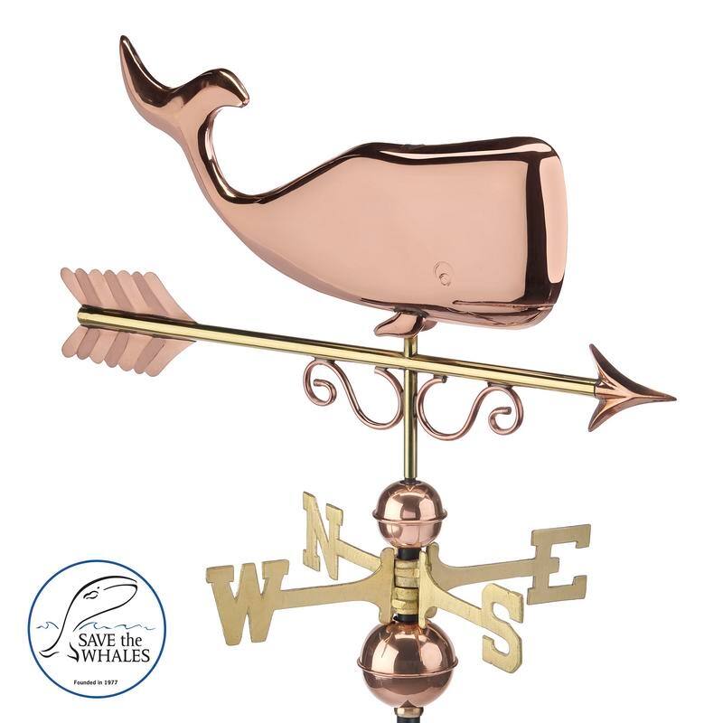 Save the Whales? Weathervane - Pure Copper by Good Directions