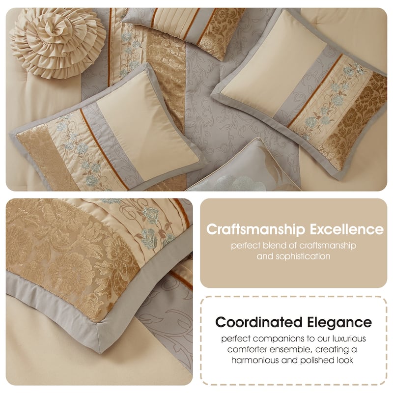 Nanshing Stella Sand 7 Piece Bedding Comforter Set